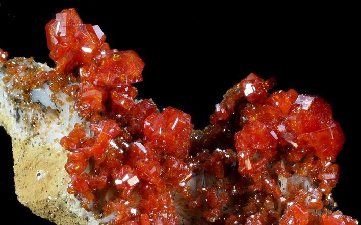 Red Vanadinite Crystal Cluster - Morocco #36978